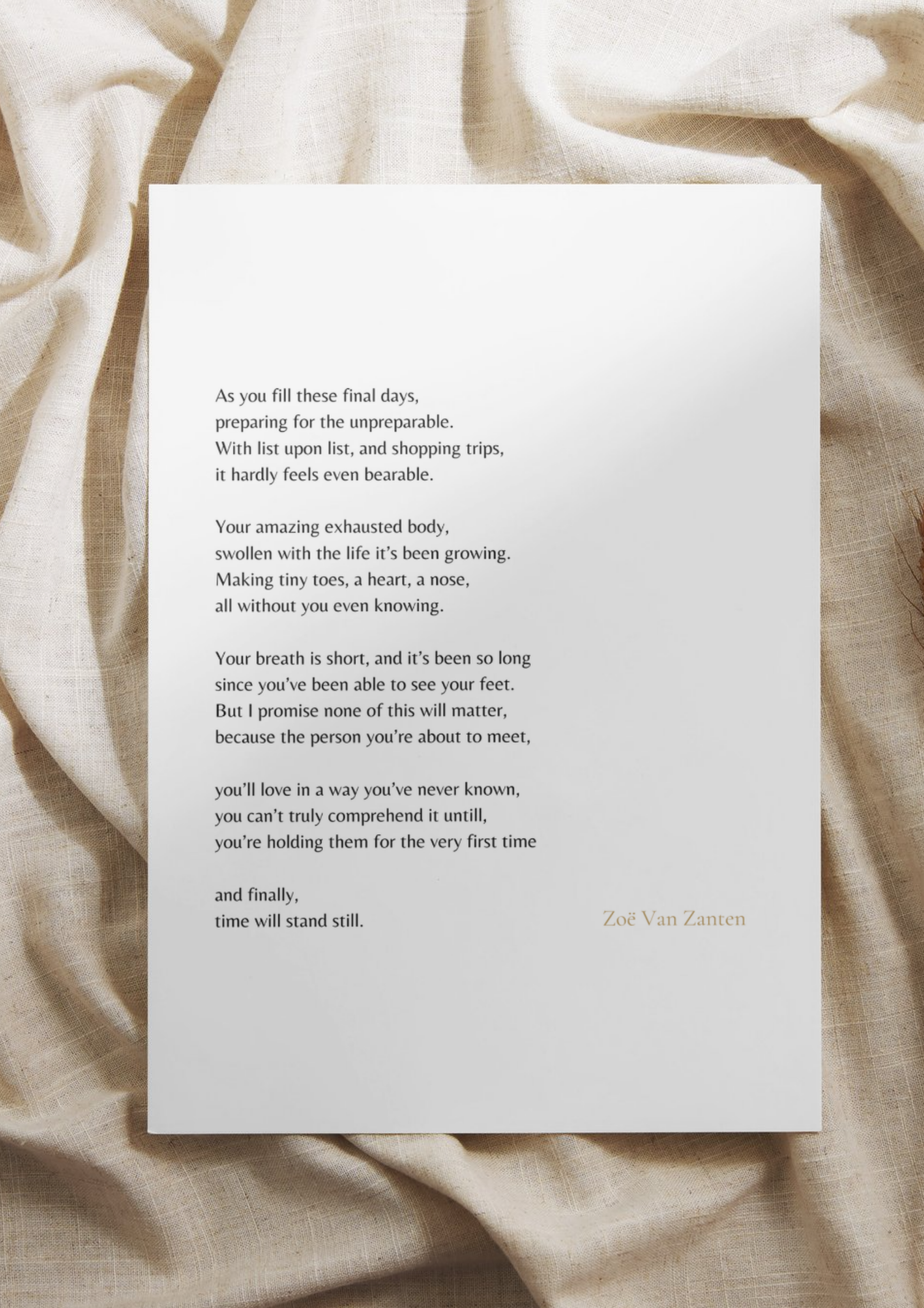 "The unpreparable" print