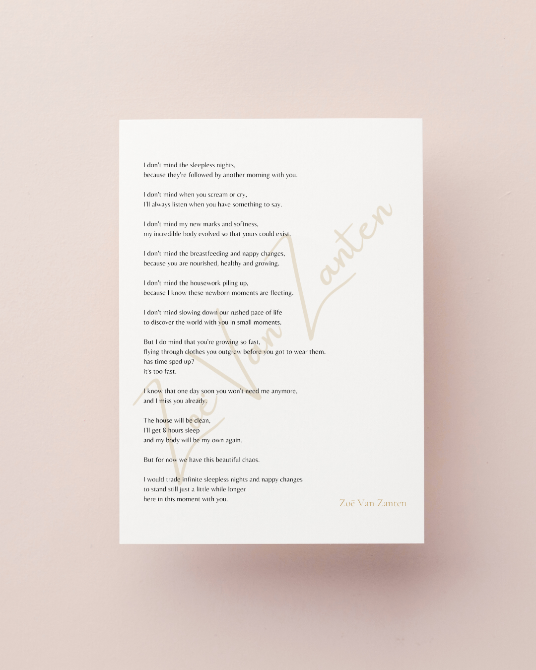 "Sleepless nights" card