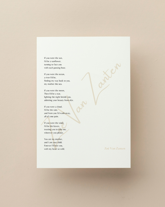 "Sunflower mother" card